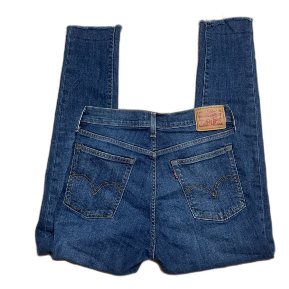 Levi's Wedgie Skinny Button Fly Raw Hem Sz 28 - Picture 3 of 9